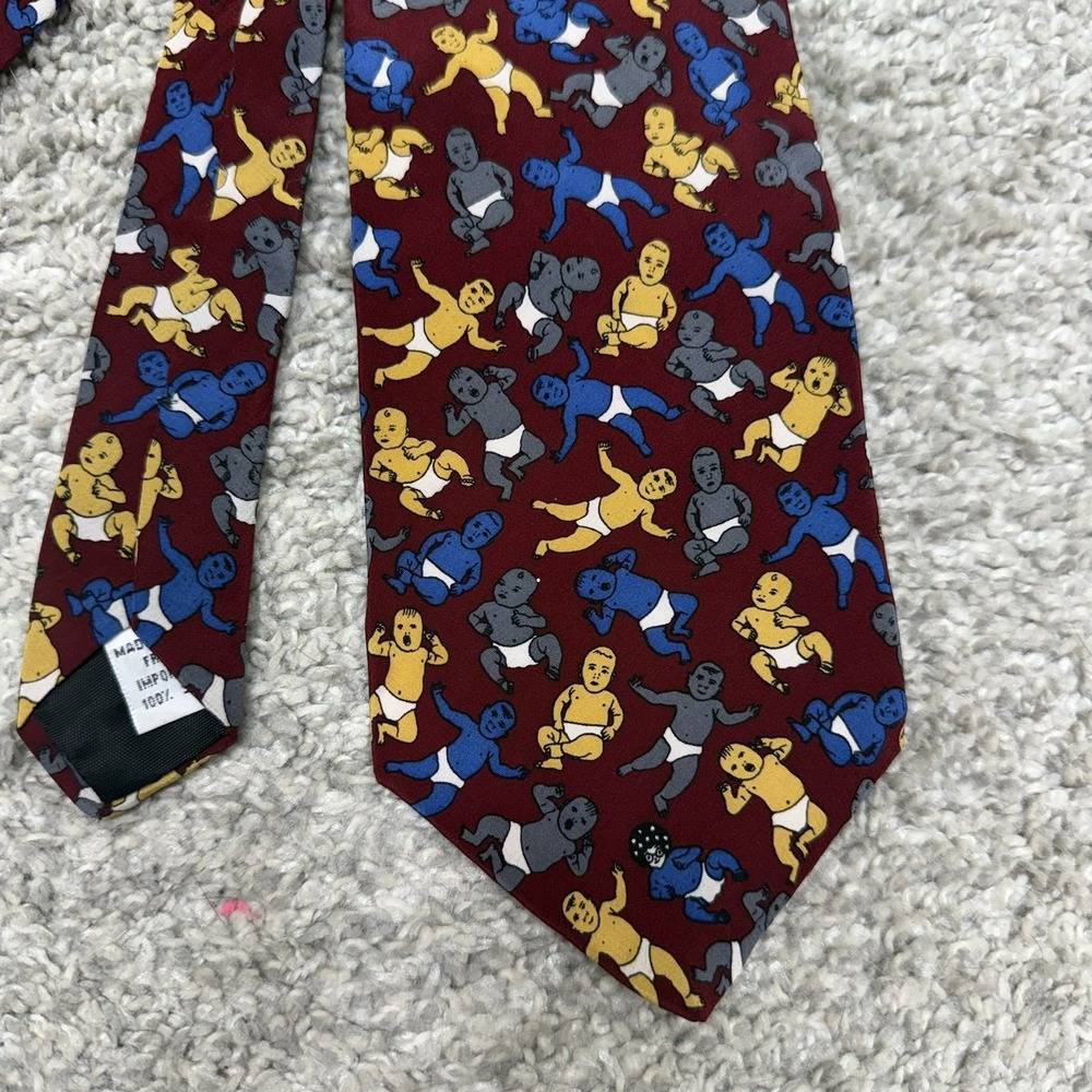 Vicky Davis tie Necktie silk "oh baby" 3.75" x 58"